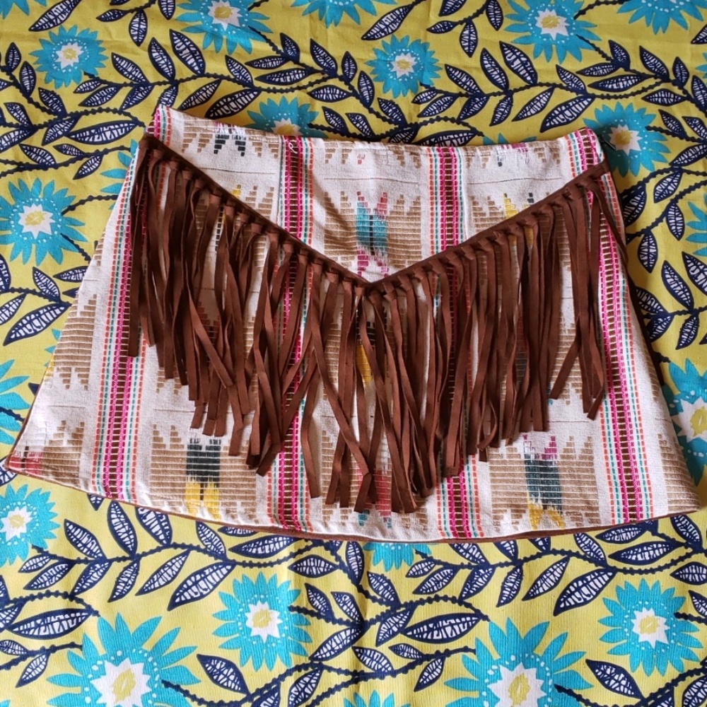 *Judith March* Fringe Skirt